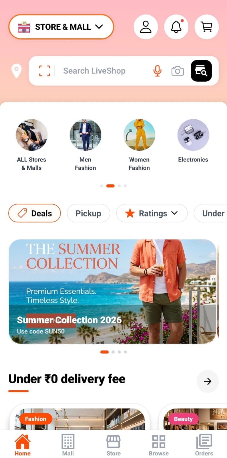 QwikBaba App — Store & Mall screen
